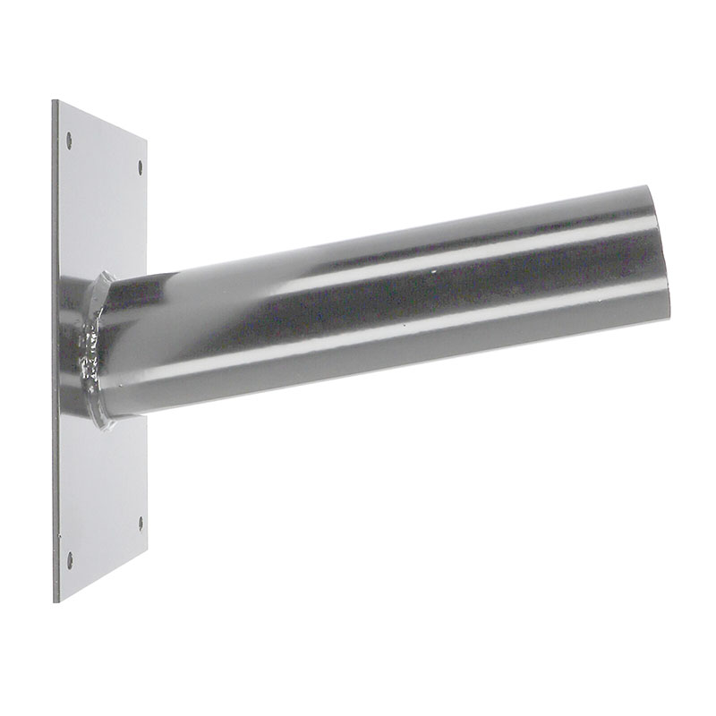 Tartókonzol - falra szerelhető fali tartó utcai LED lámpákhoz (ø60mm/80°) horganyzott acél, 15x15 cm