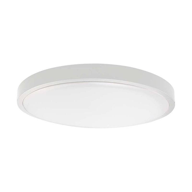 IP44 mennyezeti LED lámpatest mikrohullámú mozgásérzékelővel - kör (18W/1800lm) meleg fehér, fehér (225 mm)