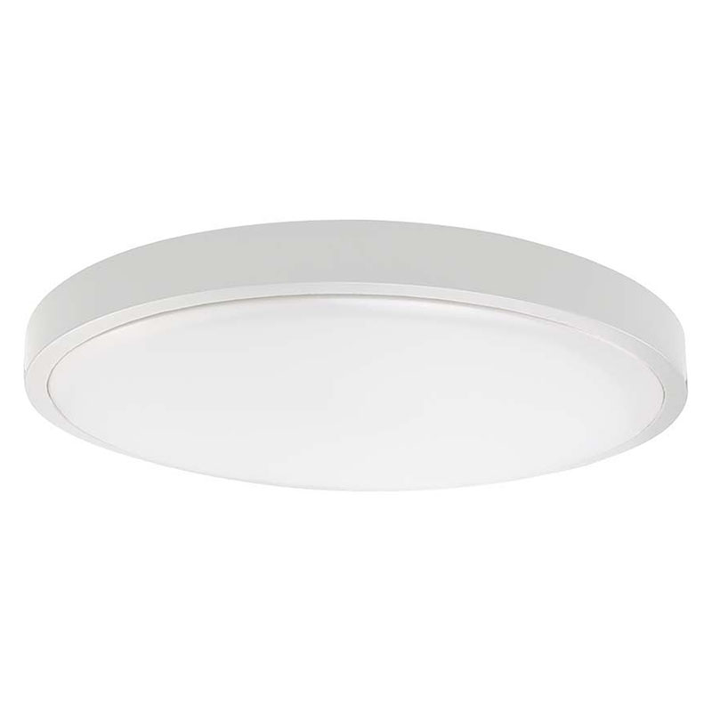 IP44 mennyezeti LED lámpatest mikrohullámú mozgásérzékelővel - kör (24W/2500lm) hideg fehér, fehér (350 mm)