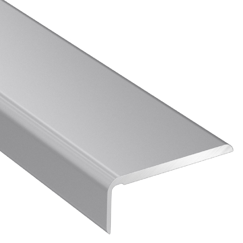 CS25-A1 Alumínium záró padlóprofil és élvédő, öntapadós (200 cm/2.5 cm) - Ezüst