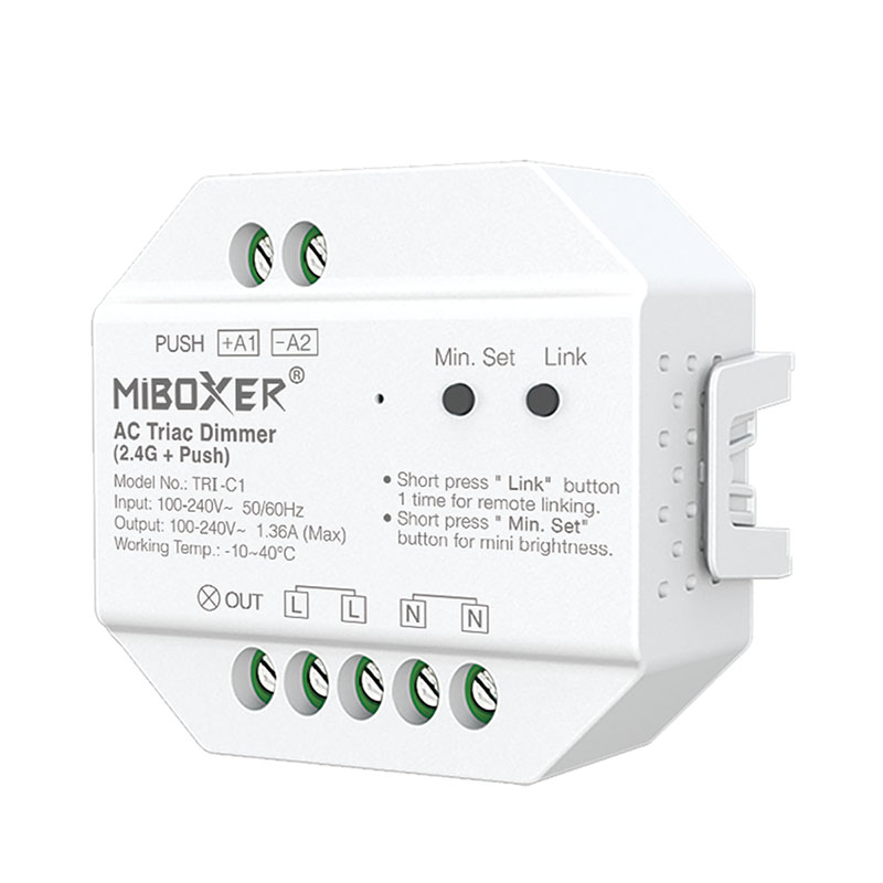 TRI-C1, Triac dimmer fényerőszabályzó vezérlő (100-240V - 1.36A) 1 csatornás