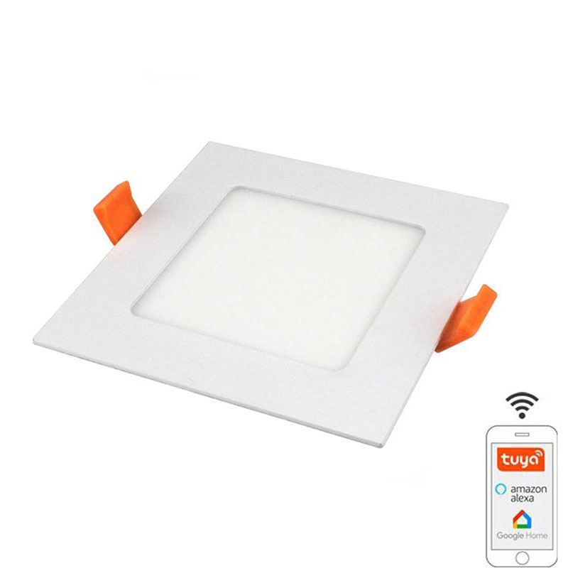 Süllyeszthető LED panel fehér (120 mm - négyzet) 6W -  változtatható színhőmérséklet