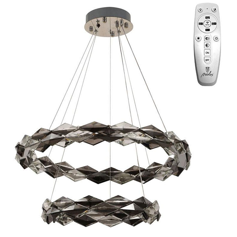 Kristály csillár - J6329/CH design LED függeszték (65W) távirányítható fényszín és fényerő