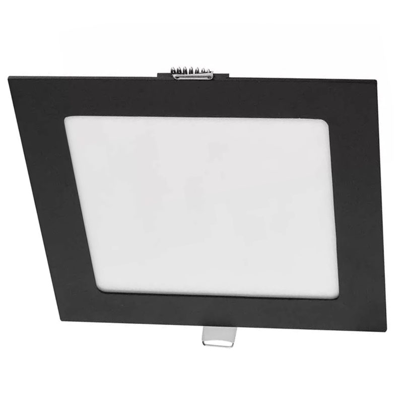 Nexxo: süllyeszthető, négyzet alakú LED panel, fekete (170 mm) 12.5W - meleg+természetes fehér