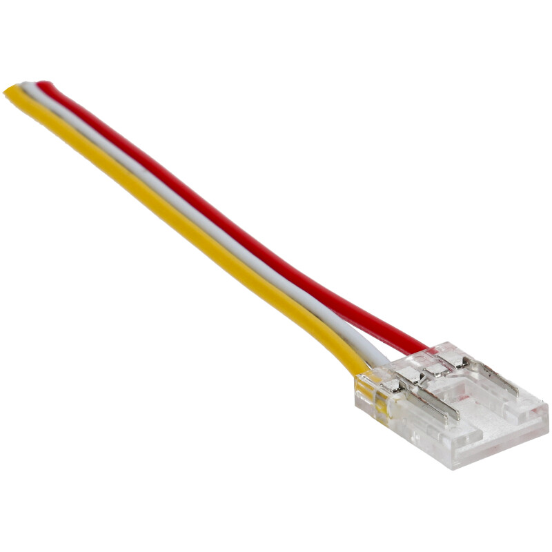 GTLED forrasztásmentes betáp vezeték CCT COB LED szalaghoz (10 mm - 3 eres) 7 cm vezetékkel