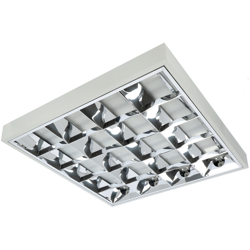 MIL T8 tükrös lámpatest 4 db 60 cm-es LED fénycsőhöz, falon kívüli