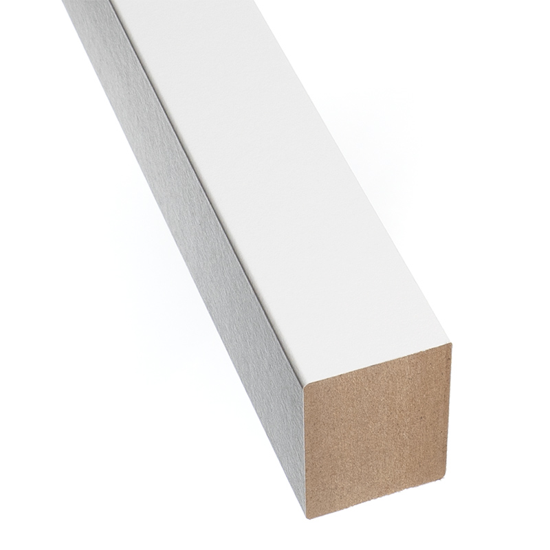 Termékminta: Lamella léc falra, modern falburkolathoz (20 cm-es minta) - Alpesi fehér