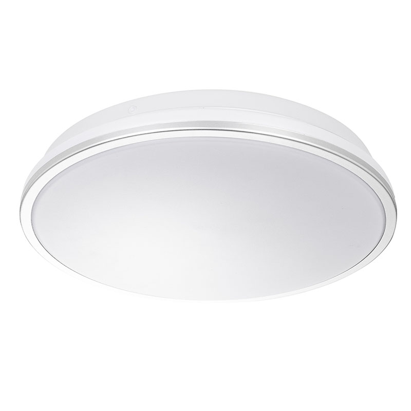 Olivia mennyezeti LED lámpa, kör alakú, (24W/2100lm) természetes fehér, ezüst