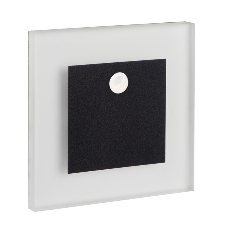 Oldalfali dekor LED lámpa APUS, meleg fehér (12V/0.8W), mozgásérzékelős