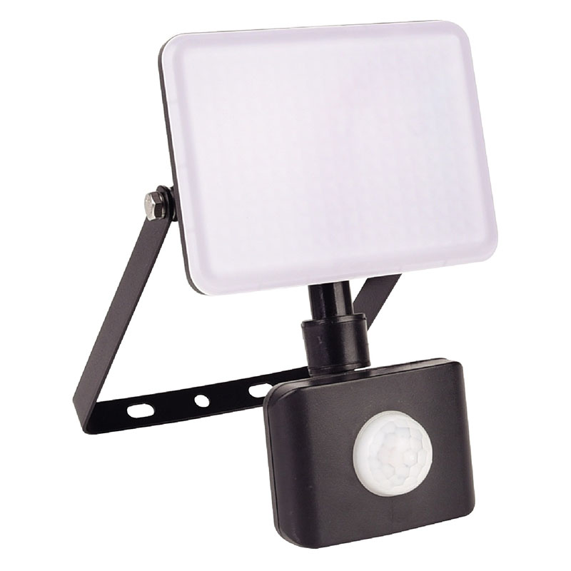 Slim SMD keret nélküli, mozgásérzékelős LED reflektor (10W/900lm) természetes fehér
