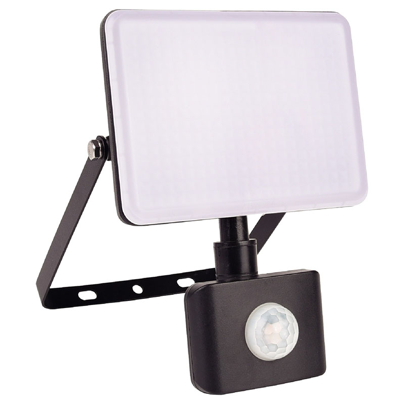 Slim SMD keret nélküli, mozgásérzékelős LED reflektor (20W/1800lm) természetes fehér
