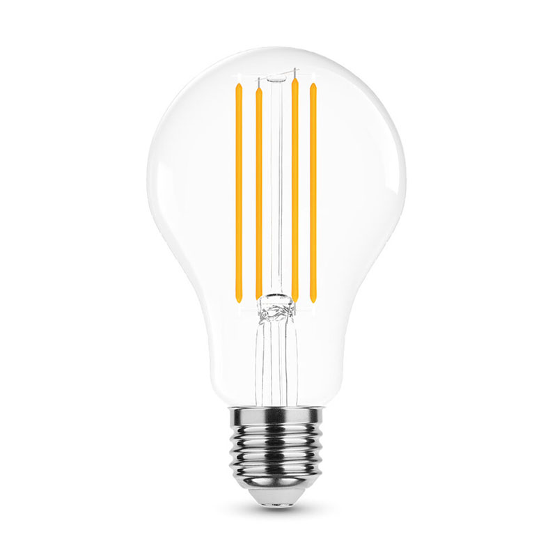 E27 LED izzó Retro filament (15W/360°) Körte - meleg fehér, dimmelhető