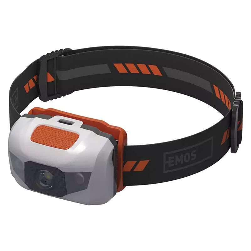 LED fejlámpa (1W + piros fény) 4 funkciós, fekete