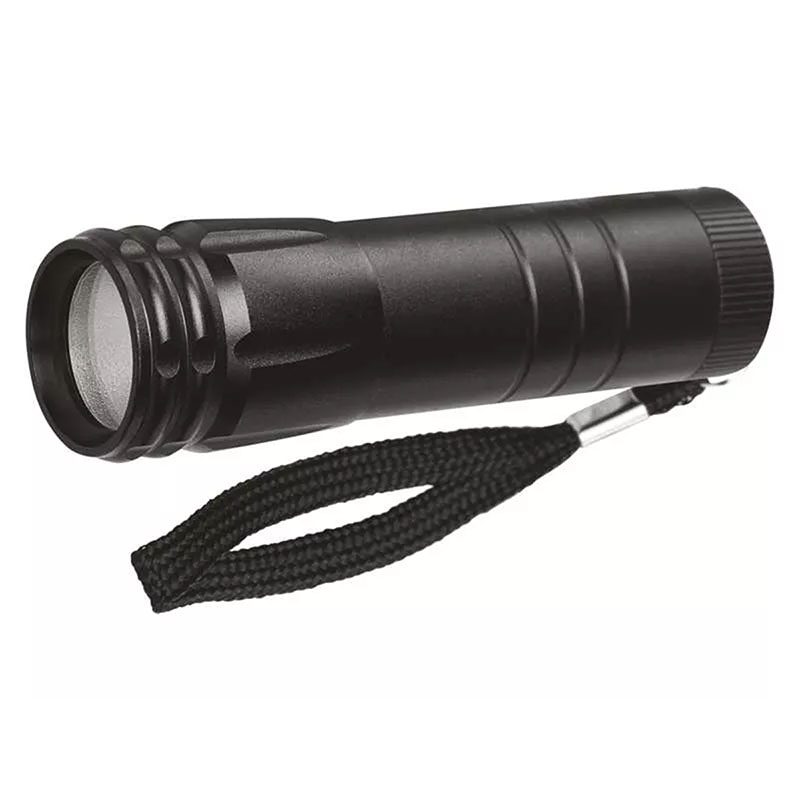 LED elemlámpa (100 lumen) alu, fekete