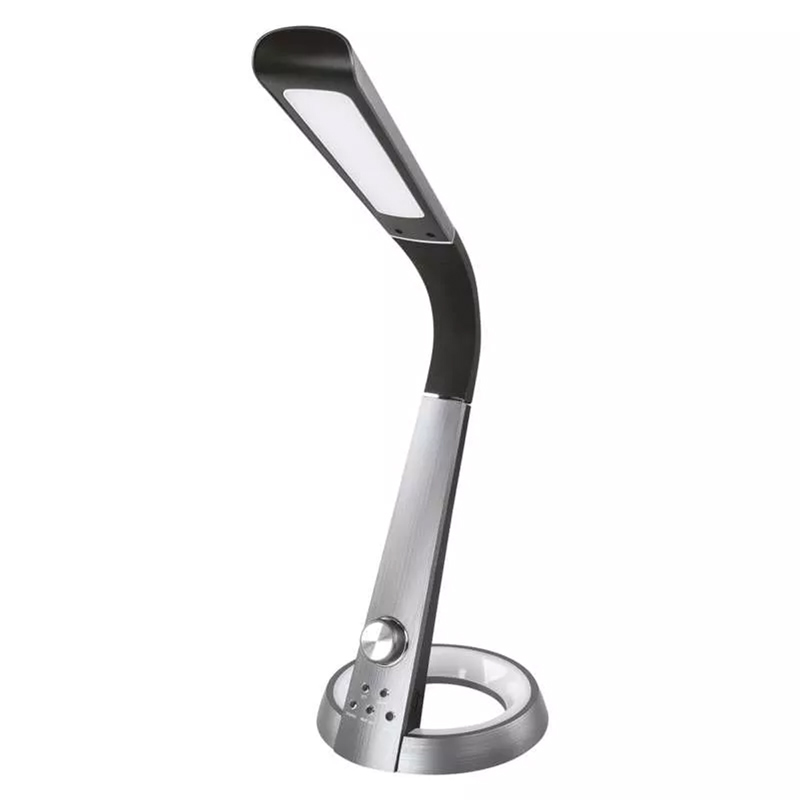 - JAMES asztali LED lámpa (8W) fekete-ezüst, állítható színhőmérséklet, USB töltő, RGB hangulatfény