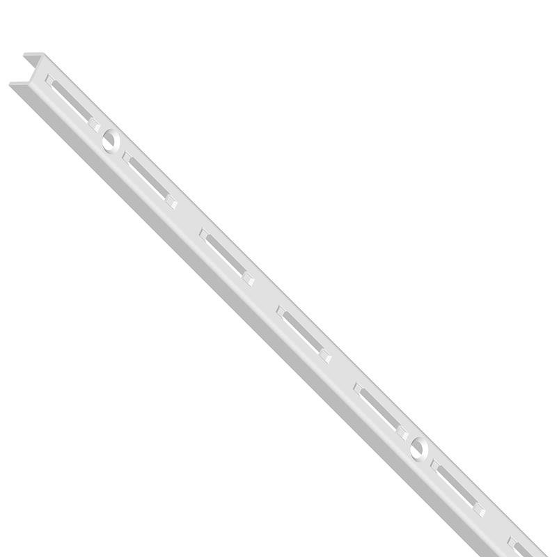 Polc sín 1 lyuksoros - polcokhoz és perforált lemezes szerszámfalhoz (150 cm) fehér (2 db)