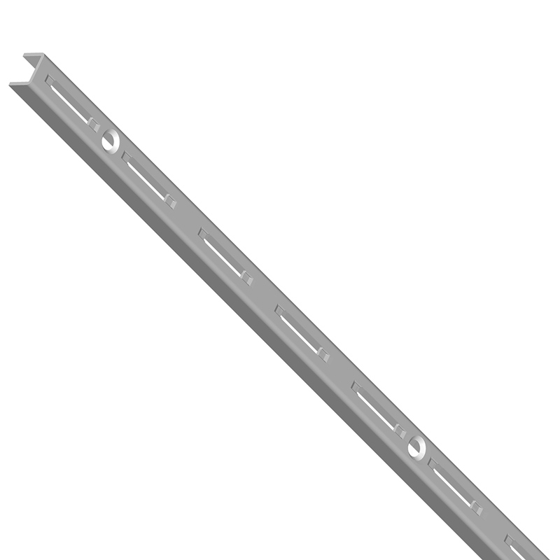 Polc sín 1 lyuksoros - polcokhoz és perforált lemezes szerszámfalhoz (50 cm) ezüst (2 db)