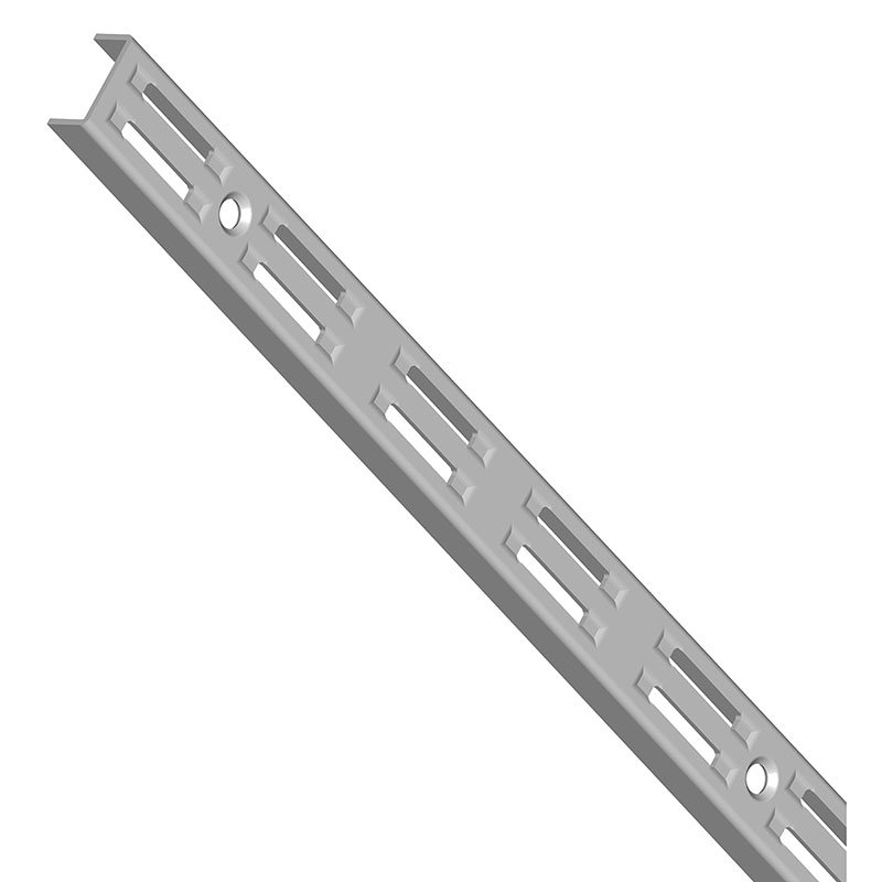 Fém fali polc sín, két lyuksoros (50 cm) ezüst, 2 db