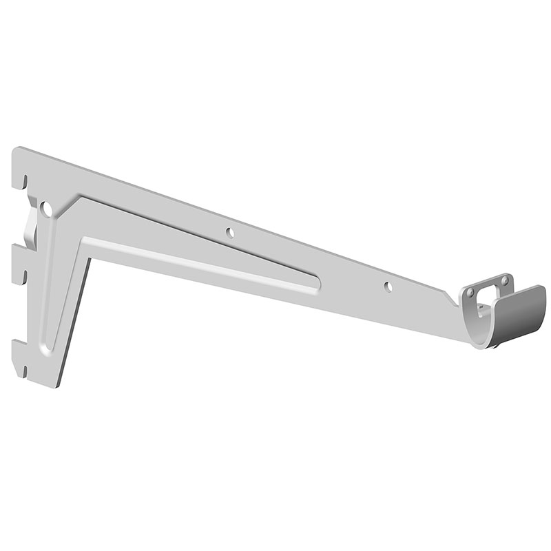Ruhaakasztó rendszerhez csőtartó konzol (33 cm) fehér