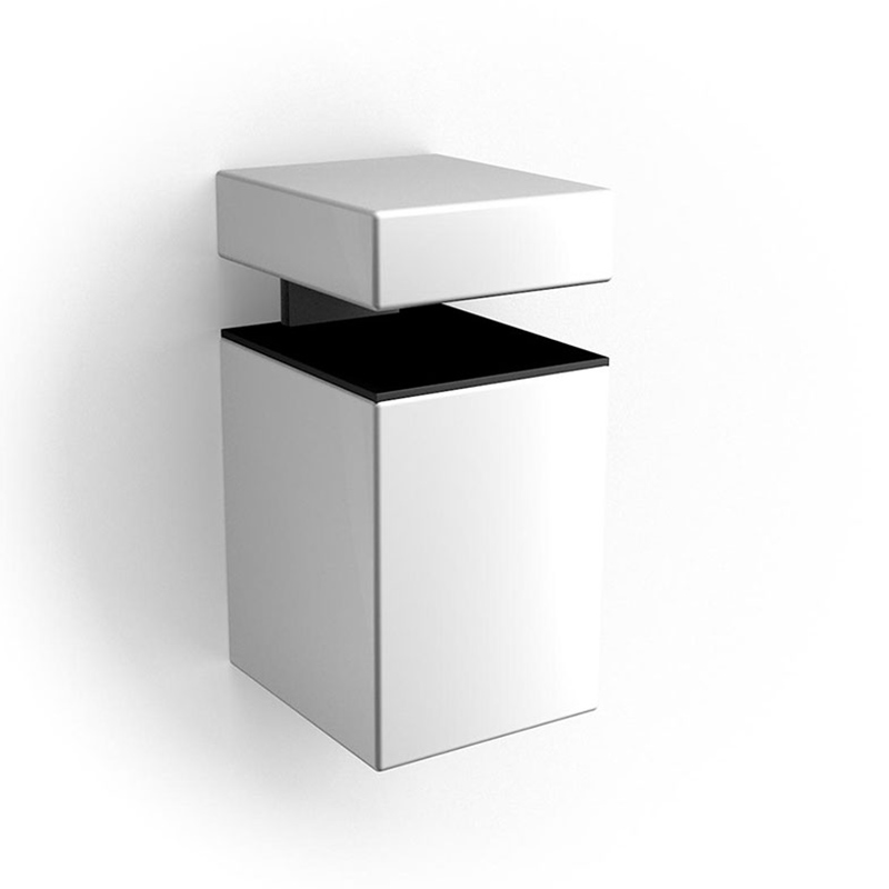 Üvegpolc tartó modern, szögletes, befogható vastagság 1-21 mm (2 darab) fehér