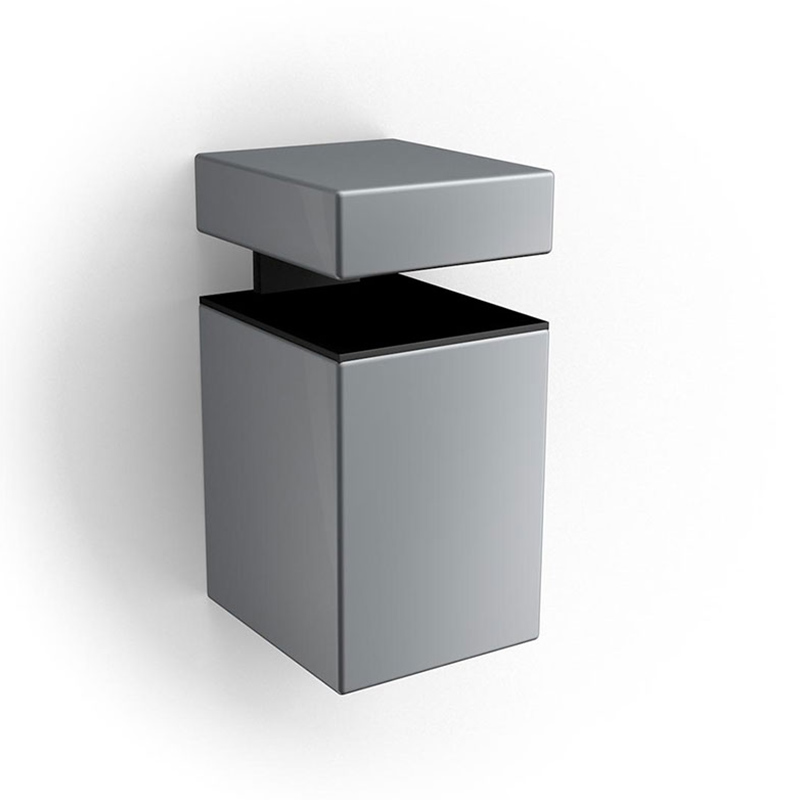 Üvegpolc tartó modern, szögletes, befogható vastagság 1-21 mm (2 darab) ezüst