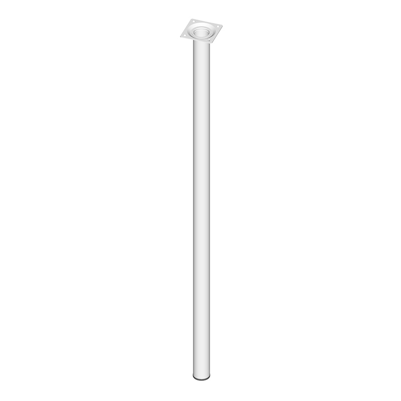 Fém asztalláb, henger alakú (30 mm) fehér - 75 cm