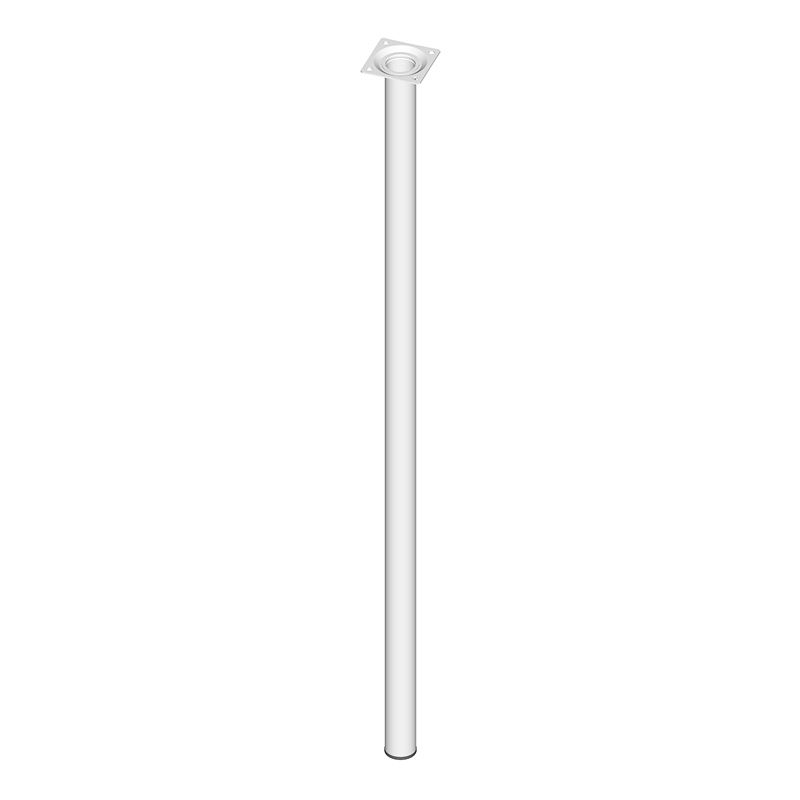 Fém asztalláb, henger alakú (30 mm) fehér - 80 cm