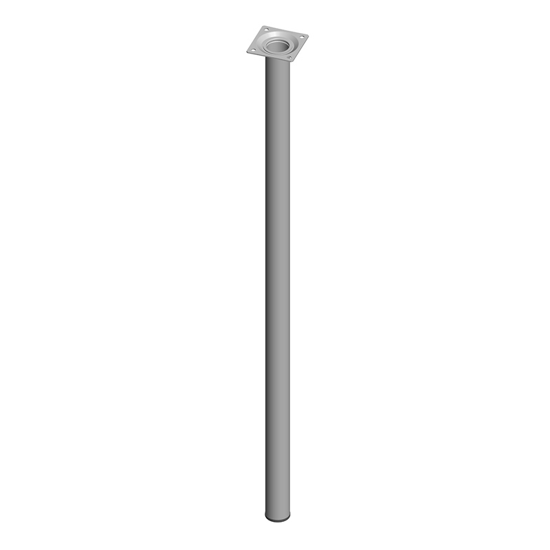 Fém asztalláb, henger alakú (30 mm) ezüst - 70 cm