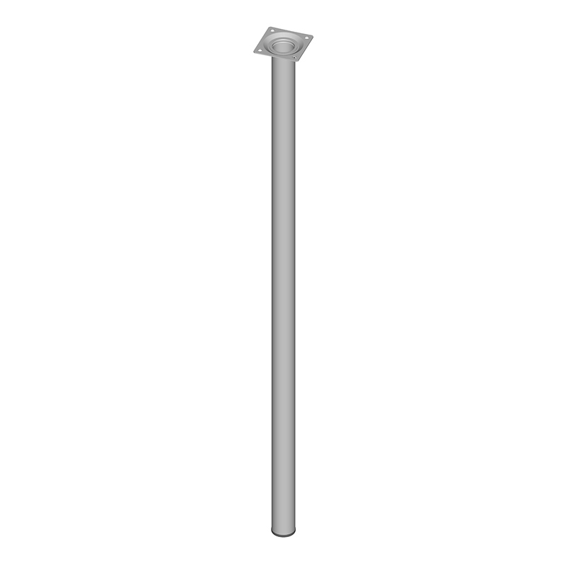 Fém asztalláb, henger alakú (30 mm) ezüst - 75 cm