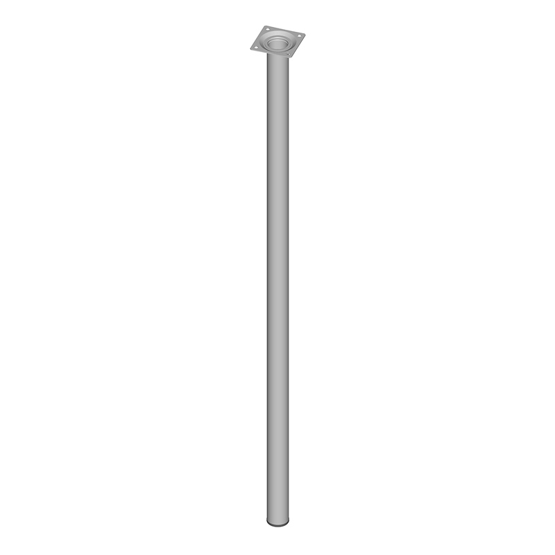 Fém asztalláb, henger alakú (30 mm) ezüst - 80 cm