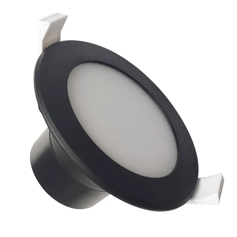 Tűzbiztos LED spot lámpa (7W/520lm/92x52mm) fekete, természetes fehér