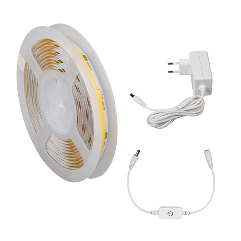Fehér fényű LED szalag szett (3 méter term. fehér LED csík + tápegység + érintős dimmer)