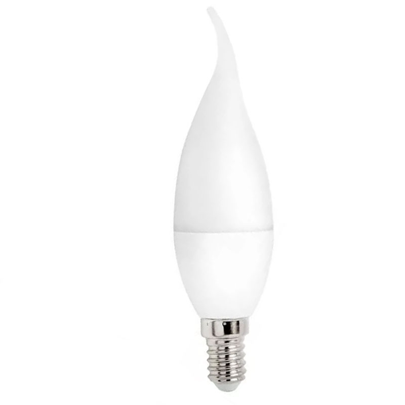 E14 LED lámpa (4W/200°) gyertya - hideg fehér