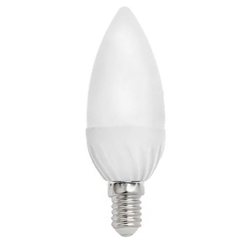 E14 LED lámpa (6W/160°) gyertya - természetes fehér