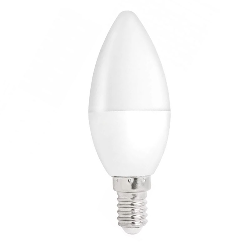 E14 LED lámpa (4W/200°) gyertya - hideg fehér