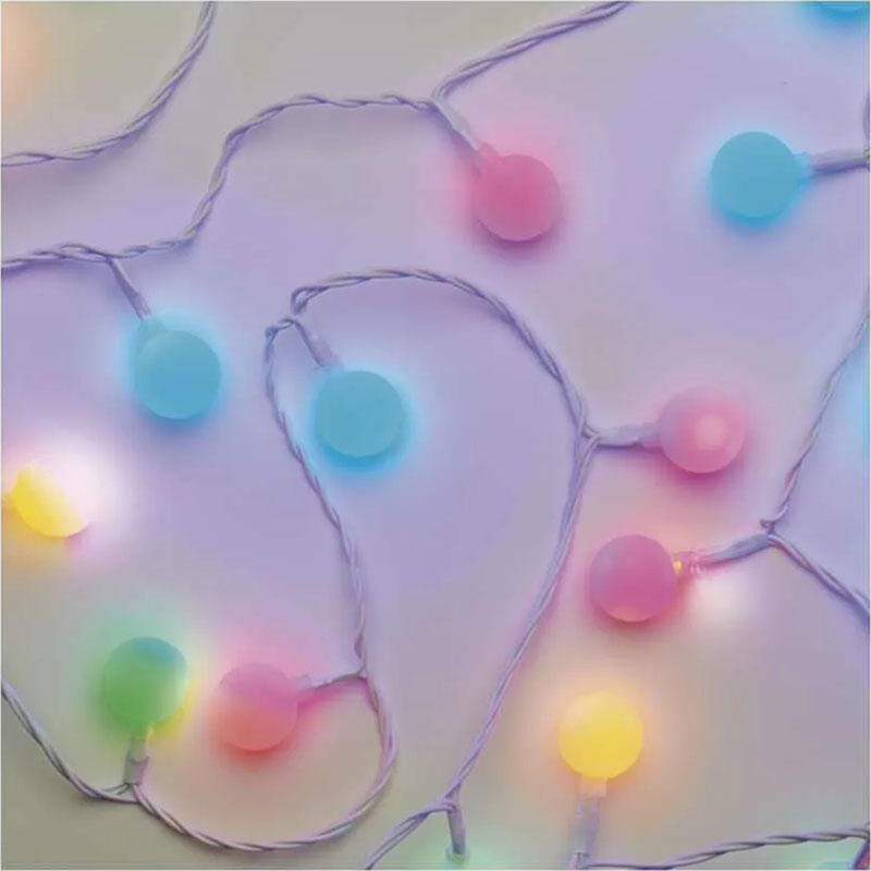 Mini gömb kültéri LED karácsonyi fényfüzér, időzítős (4m/40 LED) multicolor