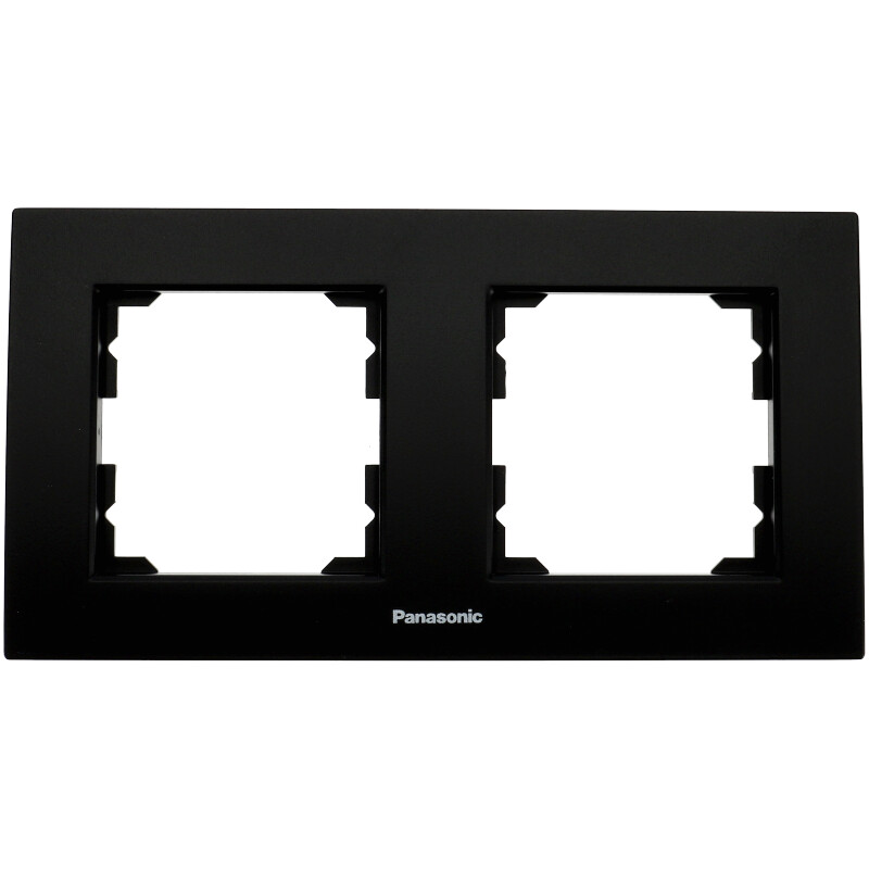 Sorolókeret (2-es) vízszintes, fekete, Panasonic feliratos