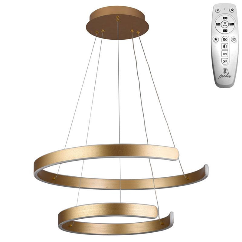 Mennyezeti LED design csillár: J4328/G (120W) - Színhőmérséklet és fényerő szabályzás!