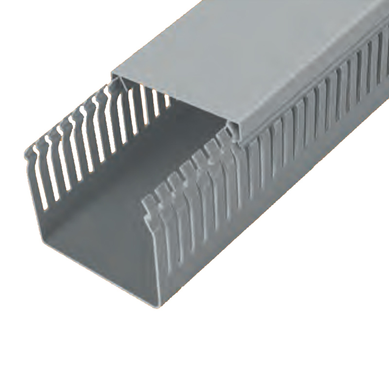Perforált kábelcsatorna, 80x60 mm, szürke színben - 2 m