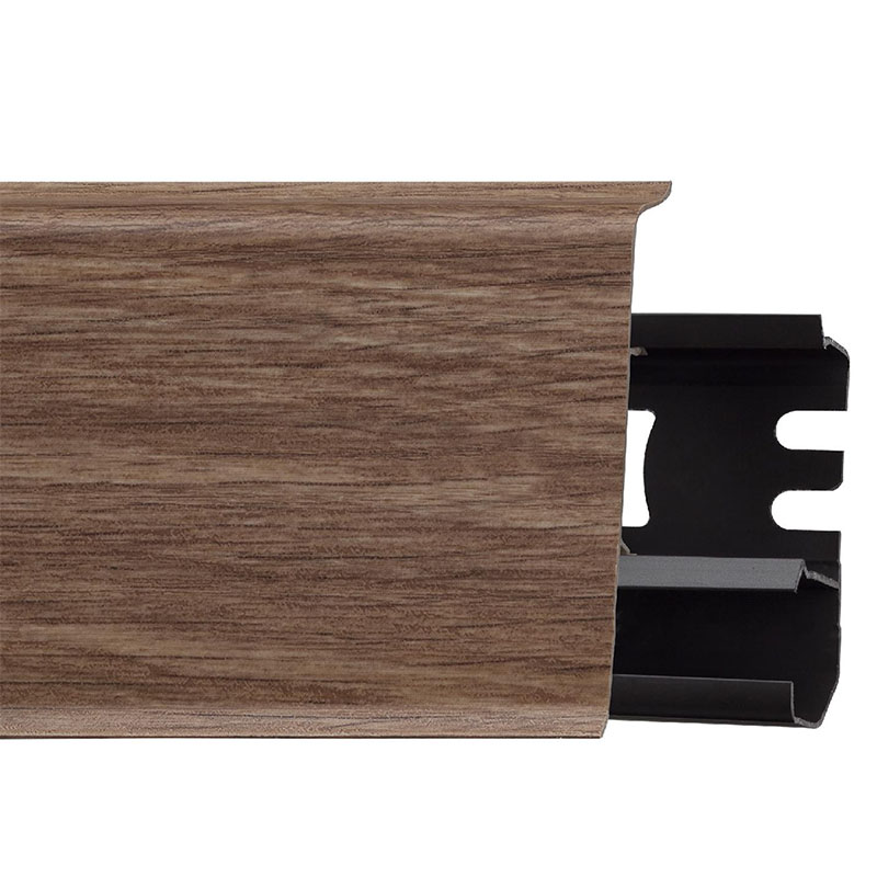 -Indo 7 cm-es parkettaszegélyléc (250 cm) gumi szegélyes, vízálló, rögzítősines: Victoria tölgy színű