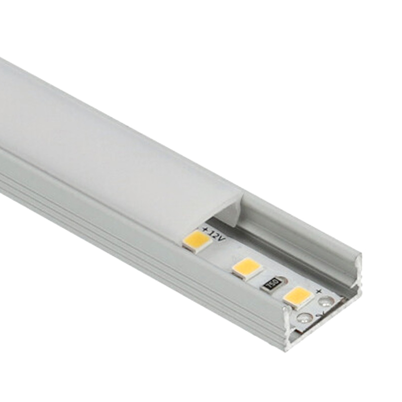 -MINI-01-A - Alumínium profil (felületre) LED szalaghoz (Matt opál PVC búrával)