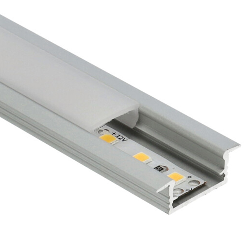 -MINI-01-B - Alumínium RS profil (süllyeszthető) LED szalaghoz (Matt opál PVC búra)