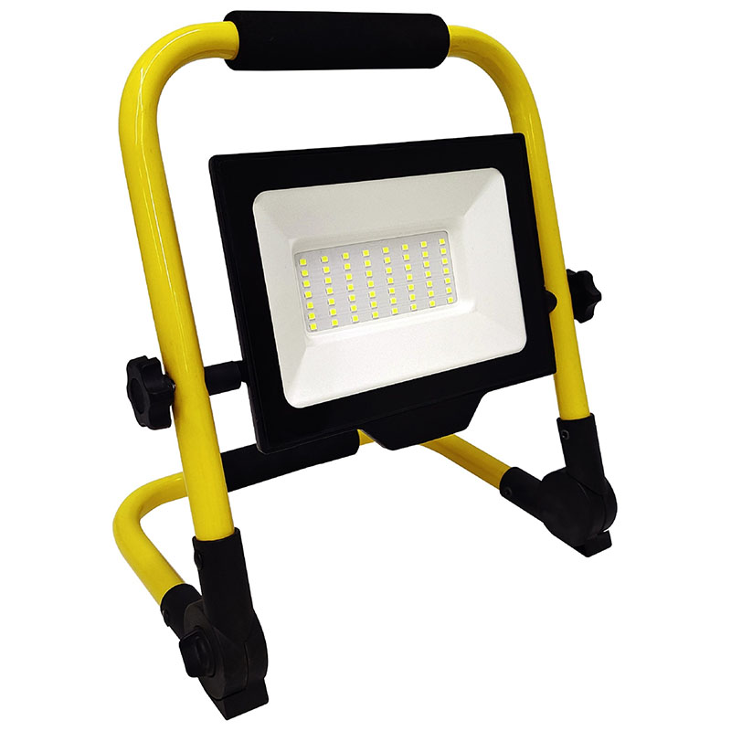 Hordozható, állványos LED reflektor (50W/5000lm) 1.5 méteres vezetékkel, természetes fehér