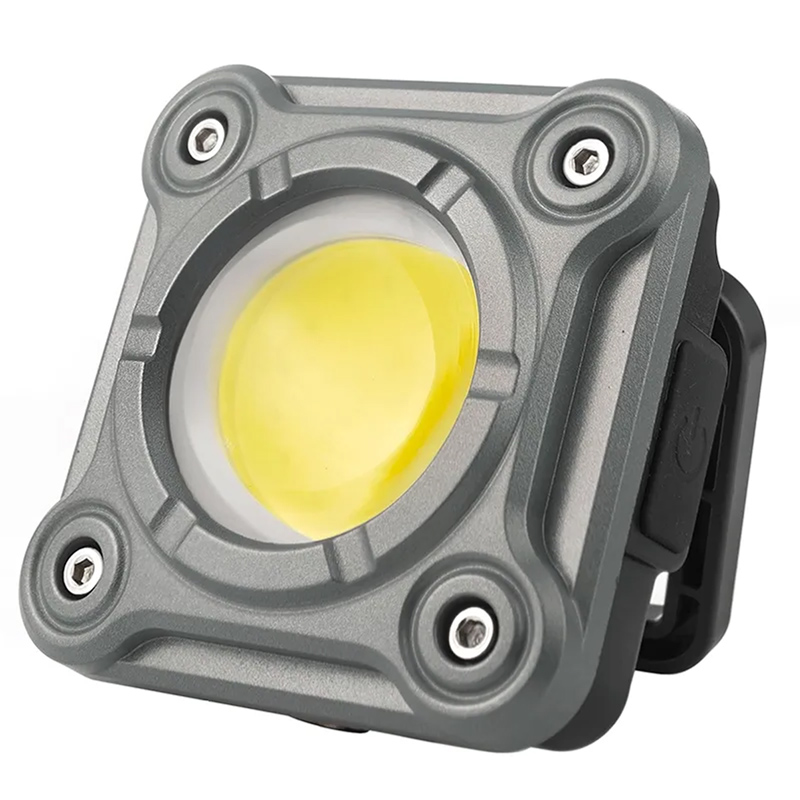LED munkalámpa (15W COB - 1000lm) akkus, szürke-fekete