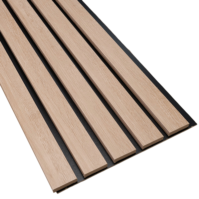 Fa hatású lamella, falburkolat - széles lamellával (260cm x 30cm x 1.5cm) - natúr tölgy+fekete