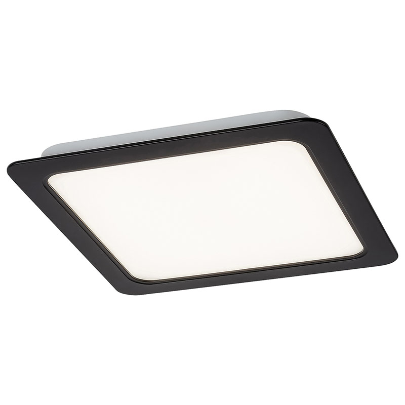 Shaun mennyezeti LED lámpa négyzet alakú (17W/1500lm) természetes fehér, fekete, süllyeszthető