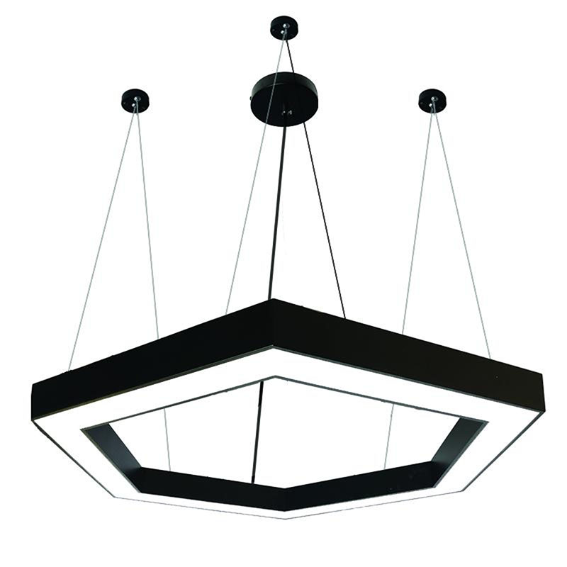 Design LED csillár (60W) fekete színű - természetes fehér