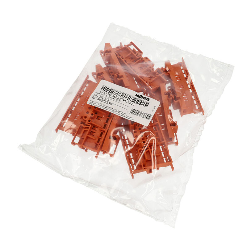 221 Wago rögzítő adapter, távtartó (6 mm²) kalapsínre, csavaros szereléshez (10db)