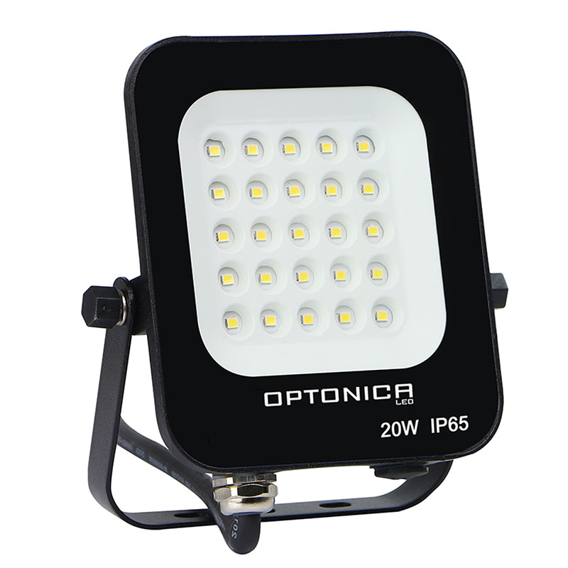 SMD LED reflektor fekete (20W/1800lm) - Hideg fehér