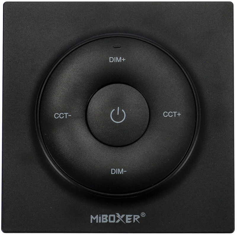 K2-B Dimmer Fali LED szalag fényerő szabályzó panel (CCT): elemes - fekete